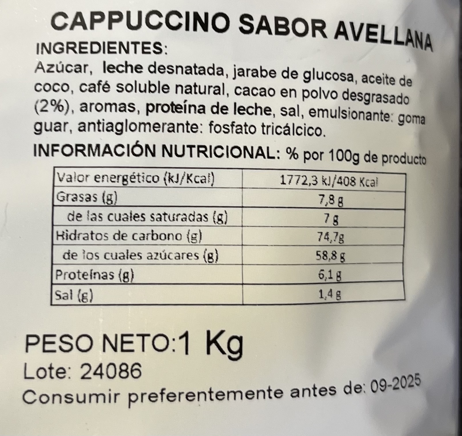 Capuchino Laqtia Avellana - Imagen 2